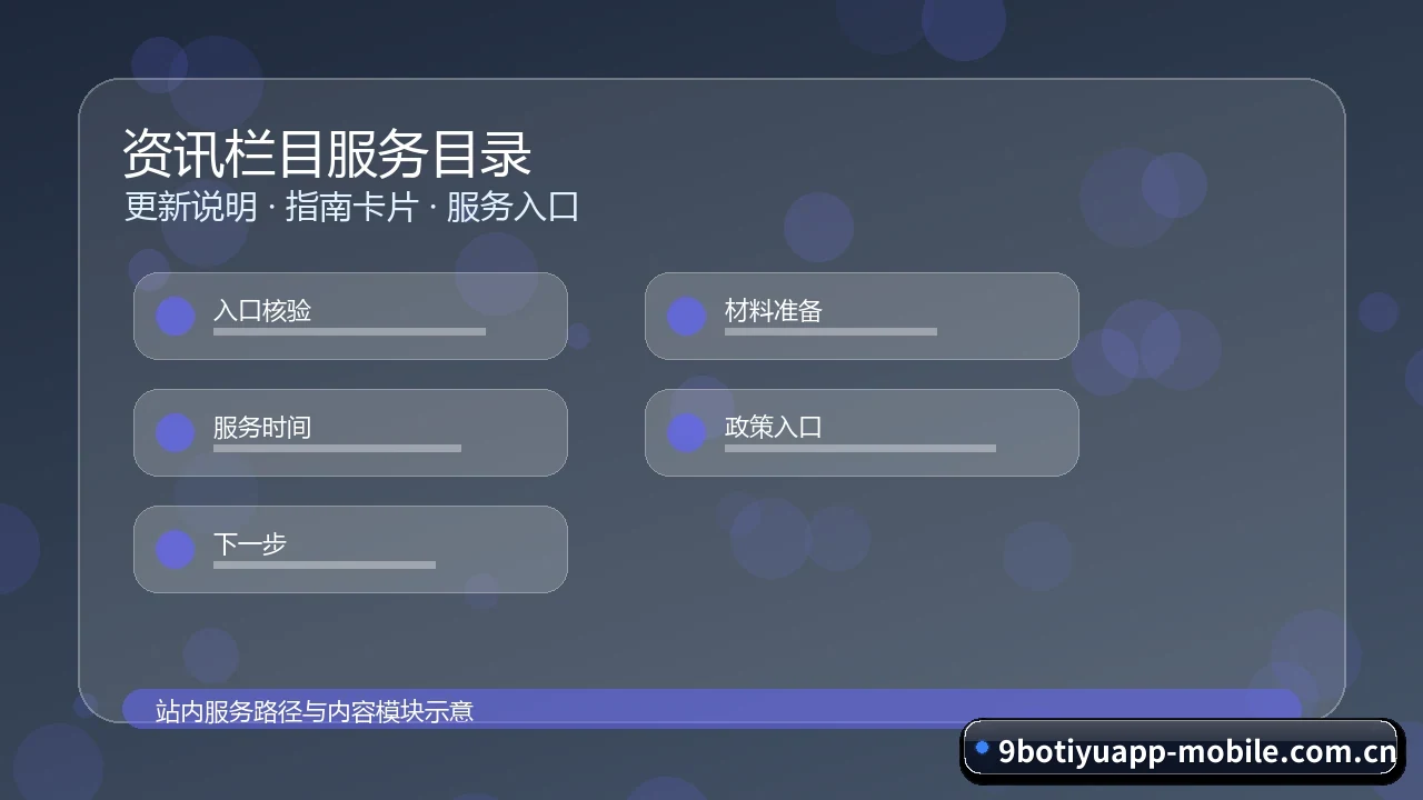 9博体育app 运营维护、服务更新与入口核验节奏图